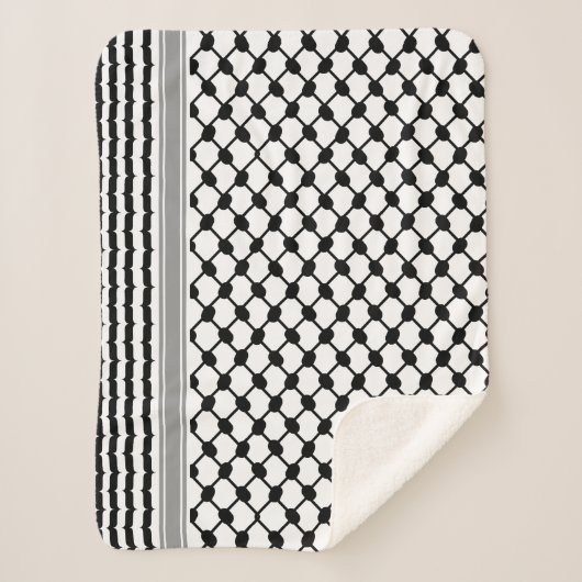 パレスティナハッタケフィエクフィヤフォーク(2パターン) シェルパブランケット (正面)