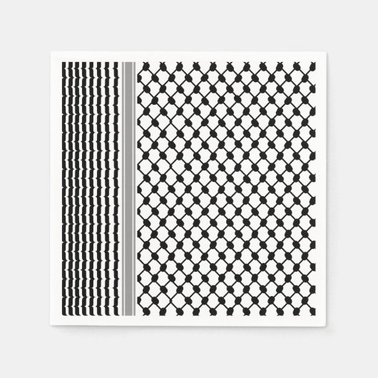 パレスティナハッタケフィエクフィヤフォーク(2パターン) スタンダードカクテルナプキン (正面)