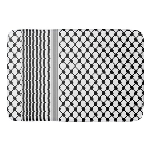 パレスティナハッタケフィエクフィヤフォーク(2パターン) バスマット (正面)