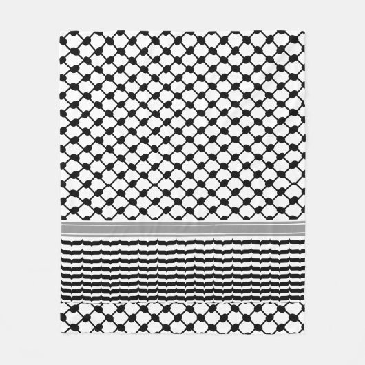 パレスティナハッタケフィエクフィヤフォーク(2パターン) フリースブランケット (正面)