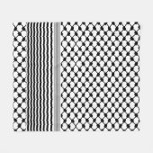 パレスティナハッタケフィエクフィヤフォーク(2パターン) フリースブランケット (正面(横))