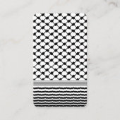 パレスティナハッタケフィエクフィヤフォーク(2パターン) 名刺 (正面)