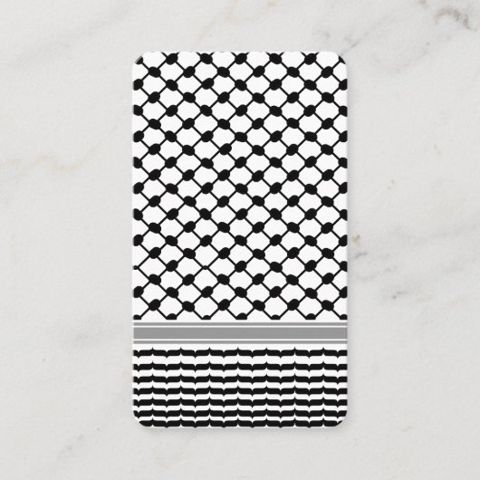 パレスティナハッタケフィエクフィヤフォーク(2パターン) 名刺 (正面)