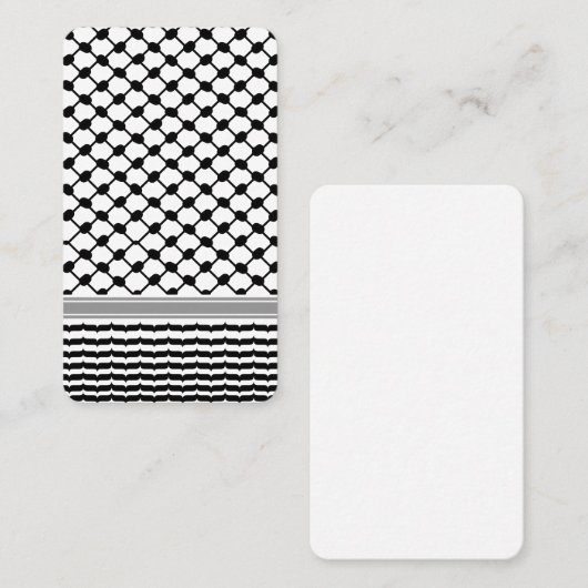 パレスティナハッタケフィエクフィヤフォーク（2パターン） 名刺 (正面/裏面)