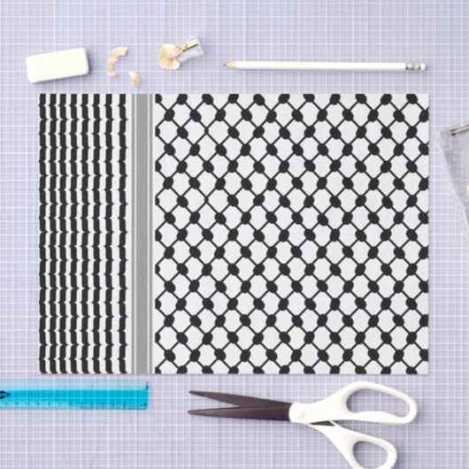 パレスティナハッタケフィエクフィヤフォーク(2パターン) 薄葉紙 (クラフト)