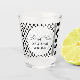パレスティナハッタケフィエーありがとう結婚式の引き出物 ショットグラス