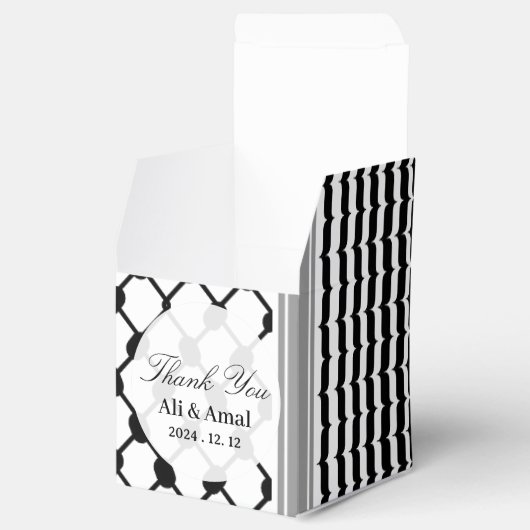 パレスティナハッタケフィエーありがとう結婚式の引き出物 フェイバーボックス (オープン)