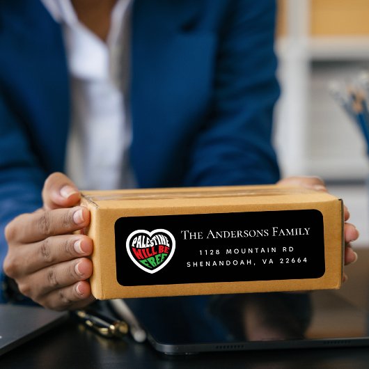 パレスティナファミリー差出人住所 ラベル