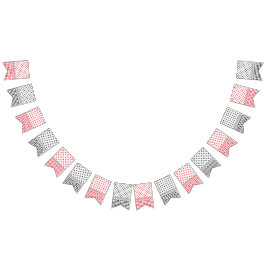 パレスティナブラック&レッドケフィエ バンティングフラッグ