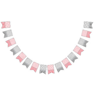 パレスティナブラック&レッドケフィエ バンティングフラッグ