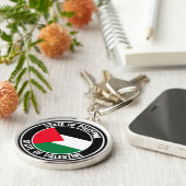 パレスティナラウンドエンブレム キーホルダー (側面)