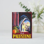 パレスティナージョリーランドヴィンテージ旅行アートを訪れる ポストカード (スタンド正面)