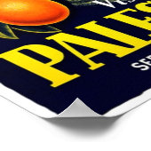 パレスティナージーランドヴィンテージ旅行アート ポスター (角)