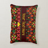 パレスティナータトレ伝統的ス刺繍 アクセントクッション (裏面(縦))