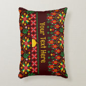 パレスティナータトレ伝統的ス刺繍 アクセントクッション (正面(垂直))