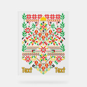 パレスティナータトレ伝統的ス刺繍 アクリルサイン (正面)