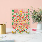 パレスティナータトレ伝統的ス刺繍 アクリルサイン (ウェディング)