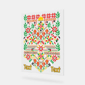 パレスティナータトレ伝統的ス刺繍 アクリルサイン (傾斜)