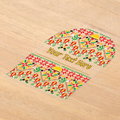 パレスティナータトレ伝統的ス刺繍 アクリル招待状 (レイダウン)