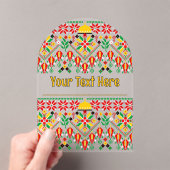 パレスティナータトレ伝統的ス刺繍 アクリル招待状 (インサイチュ (ポータブル))