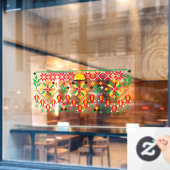 パレスティナータトレ伝統的ス刺繍 ウィンドウサイン (カフェ窓)