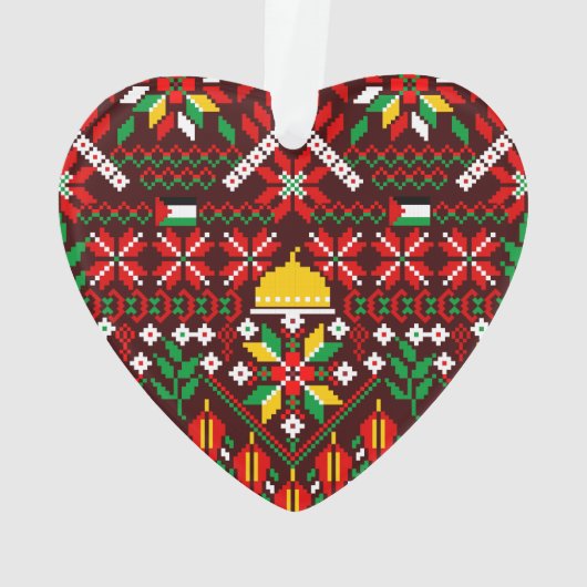 パレスティナータトレ伝統的ス刺繍 オーナメント (裏面)