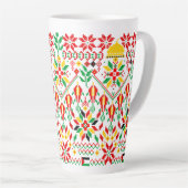 パレスティナータトレ伝統的ス刺繍 カフェラテマグ (右アングル)