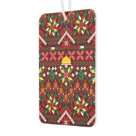 パレスティナータトレ伝統的ス刺繍 カーエアーフレッシュナー (左)