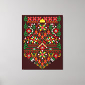 パレスティナータトレ伝統的ス刺繍 キャンバスプリント (正面)