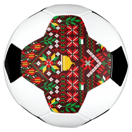 パレスティナータトレ伝統的ス刺繍 サッカーボール (回転)