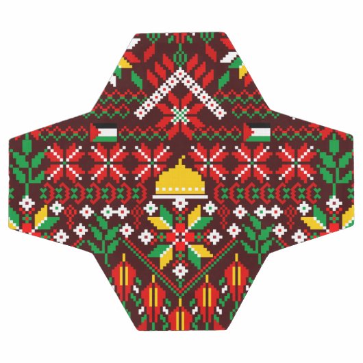 パレスティナータトレ伝統的ス刺繍 サッカーボール (フラット)