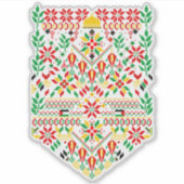 パレスティナータトレ伝統的ス刺繍 シール (正面)