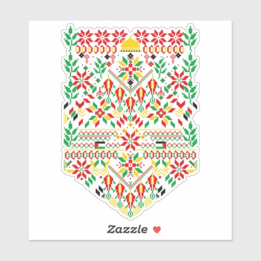 パレスティナータトレ伝統的ス刺繍 シール (シート)