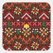 パレスティナータトレ伝統的ス刺繍 スクエアシール (正面)