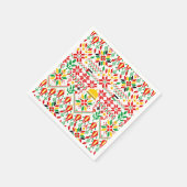 パレスティナータトレ伝統的ス刺繍 スタンダードカクテルナプキン (角)