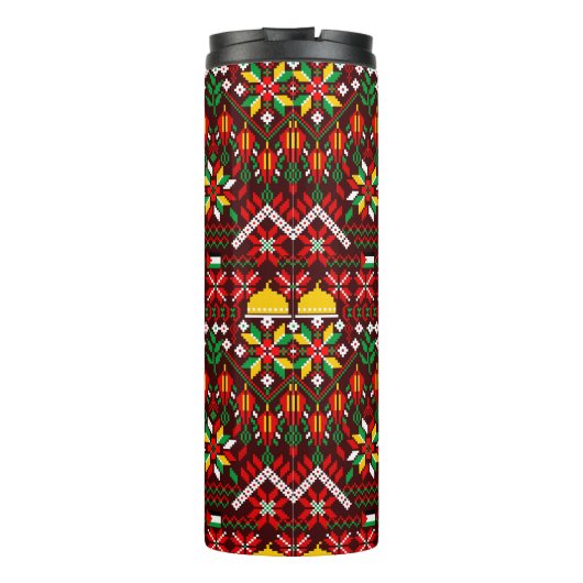 パレスティナータトレ伝統的ス刺繍 タンブラー (裏面)