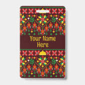 パレスティナータトレ伝統的ス刺繍 バッジ (裏面)