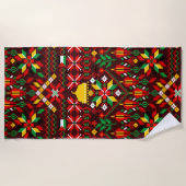 パレスティナータトレ伝統的ス刺繍 ビーチタオル (正面)