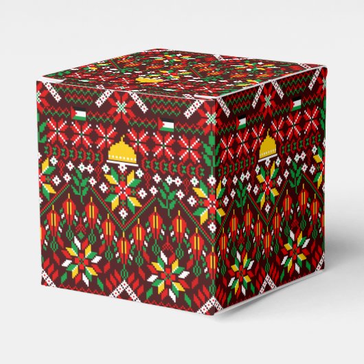 パレスティナータトレ伝統的ス刺繍 フェイバーボックス (正面サイド)