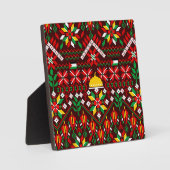 パレスティナータトレ伝統的ス刺繍 フォトプラーク (正面)