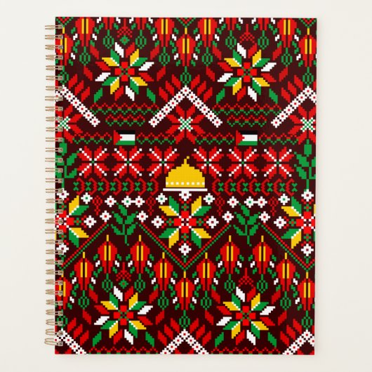 パレスティナータトレ伝統的ス刺繍 プランナー手帳 (正面)