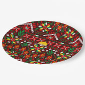 パレスティナータトレ伝統的ス刺繍 ペーパープレート (アングル)