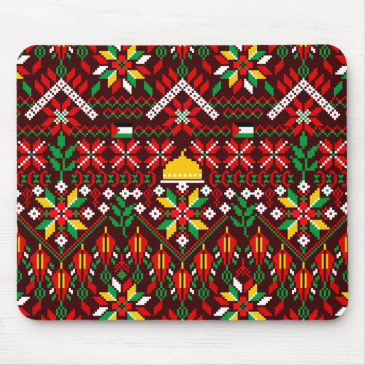 パレスティナータトレ伝統的ス刺繍 マウスパッド (正面)
