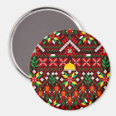 パレスティナータトレ伝統的ス刺繍 マグネット (正面/裏面)