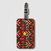 パレスティナータトレ伝統的ス刺繍 ラゲッジタグ (正面縦)
