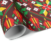 パレスティナータトレ伝統的ス刺繍 ラッピングペーパー (ロールコーナー)