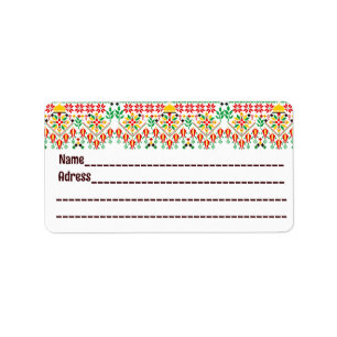 パレスティナータトレ伝統的ス刺繍 ラベル