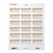 パレスティナータトレ伝統的ス刺繍 ラベル (フルシート)