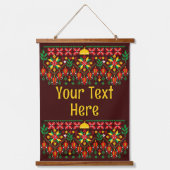 パレスティナータトレ伝統的ス刺繍 吊り下げ型タペストリー (正面)