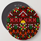 パレスティナータトレ伝統的ス刺繍 缶バッジ (正面&裏面)